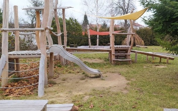 Přírodní zahrada u MŠ a ZŠ Křižanov 